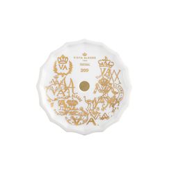 White and gold porcelain salt and pepper shaker set, 8.5 x 8.5 x 14.9 cm | 200 Years