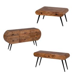 Living room set consisting of sideboard, TV unit and coffee table | Livu