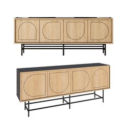 Living room set consisting of a sideboard and TV stand in oak | Giana