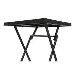 Conjunto de cadeiras de terraço em vime sintético e aço preto, 58 x 58 x 71,5 cm | Lado Mar