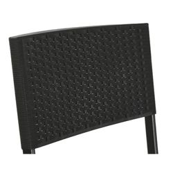 Conjunto de cadeiras de terraço em vime sintético e aço preto, 58 x 58 x 71,5 cm | Lado Mar