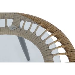 Zestaw foteli ogrodowych z rattanu syntetycznego i metalu w kolorze naturalnym i czarnym, 67 x 72 x 85 cm | Strona morska