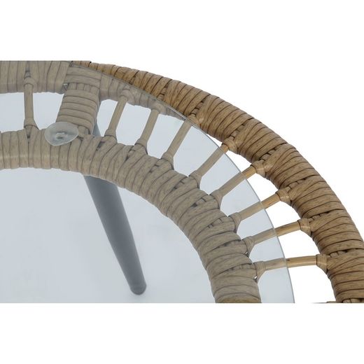Zestaw foteli ogrodowych z rattanu syntetycznego i metalu w kolorze naturalnym i czarnym, 67 x 72 x 85 cm | Strona morska