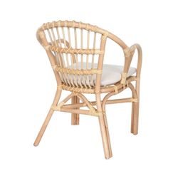 Set of rattan and fabric garden armchairs in natural and beige, 57 x 64 x 79 cm | Indonesia
