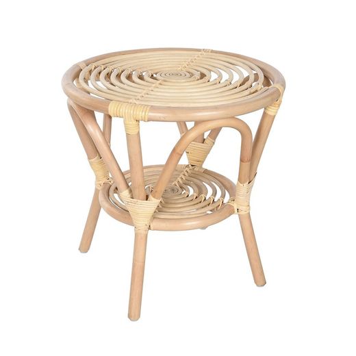 Set of rattan and fabric garden armchairs in natural and beige, 57 x 64 x 79 cm | Indonesia