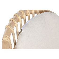 Set of rattan and fabric garden armchairs in natural and beige, 57 x 64 x 79 cm | Indonesia