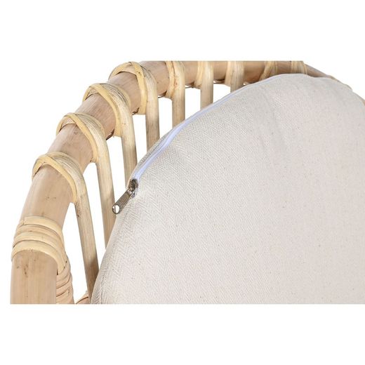 Set of rattan and fabric garden armchairs in natural and beige, 57 x 64 x 79 cm | Indonesia