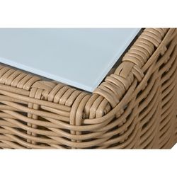 4-piece garden sofa set in beige synthetic rattan, 248 x 85 x 80 cm | Sea Side