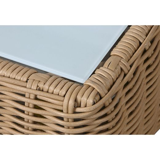 4-piece garden sofa set in beige synthetic rattan, 248 x 85 x 80 cm | Sea Side