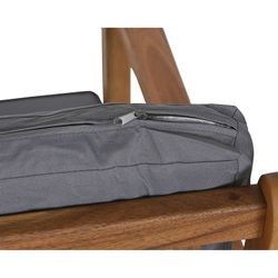 Tuinbankset van acaciahout en stof in naturel en grijs, 120 x 72 x 75 cm | Zeezijde