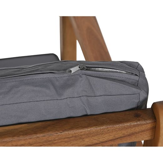 Tuinbankset van acaciahout en stof in naturel en grijs, 120 x 72 x 75 cm | Zeezijde