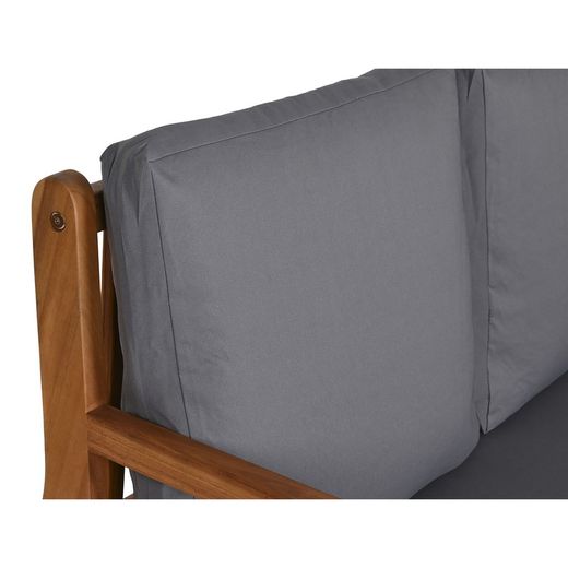 Tuinbankset van acaciahout en stof in naturel en grijs, 120 x 72 x 75 cm | Zeezijde