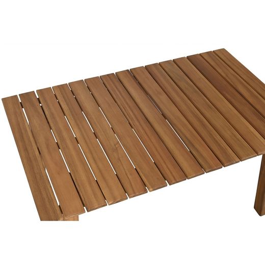 Tuinbankset van acaciahout en stof in naturel en grijs, 120 x 72 x 75 cm | Zeezijde