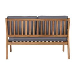Tuinbankset van acaciahout en stof in naturel en grijs, 120 x 72 x 75 cm | Zeezijde