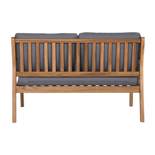 Tuinbankset van acaciahout en stof in naturel en grijs, 120 x 72 x 75 cm | Zeezijde