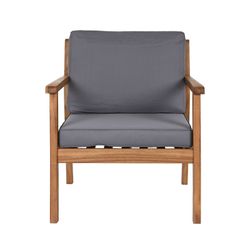 Tuinbankset van acaciahout en stof in naturel en grijs, 120 x 72 x 75 cm | Zeezijde