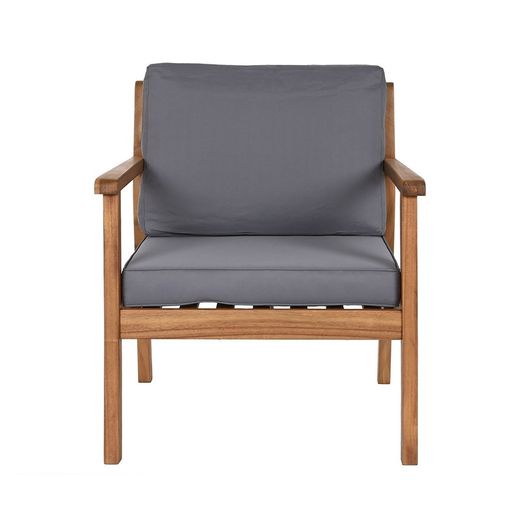 Tuinbankset van acaciahout en stof in naturel en grijs, 120 x 72 x 75 cm | Zeezijde