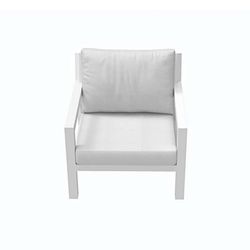 Garden sofa set made of aluminium and olefin in white and light grey | Pakse