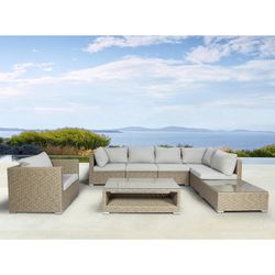 Garden set in aluminum and synthetic rattan | California