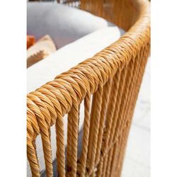 Outdoor corner sofa set made of aluminium and synthetic rope in natural and beige, 291 x 87 x 105 cm | Rashdoo