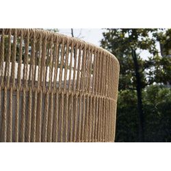 Outdoor corner sofa set made of aluminium and synthetic rope in natural and beige, 291 x 87 x 105 cm | Rashdoo