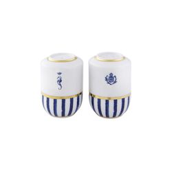 Set salière / poivrière en porcelaine Transatlântica