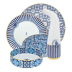 Set salière / poivrière en porcelaine Transatlântica