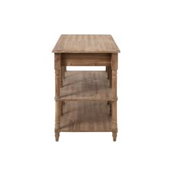 Console van natuurlijk hout met 6 lades