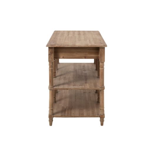 Console van natuurlijk hout met 6 lades