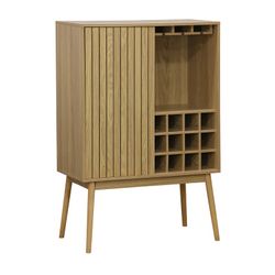 Flessenrekconsole van naturel essenfineer, 80 x 40 x 120 cm | Trend