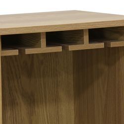 Flessenrekconsole van naturel essenfineer, 80 x 40 x 120 cm | Trend