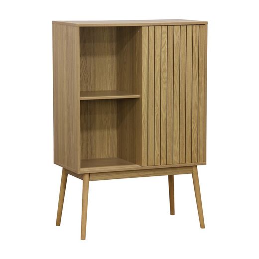 Flessenrekconsole van naturel essenfineer, 80 x 40 x 120 cm | Trend