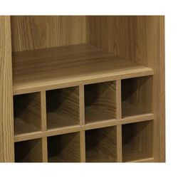 Flessenrekconsole van naturel essenfineer, 80 x 40 x 120 cm | Trend