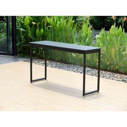 Gray aluminum console, 138 x 43 x 75 cm | Leghorn
