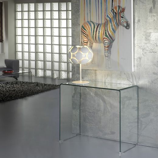 Consolle in vetro temperato, 90x40x75cm