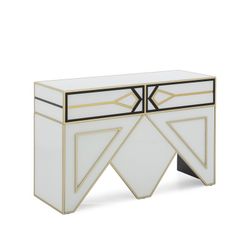 Console en verre et métal, 120x45x80cm