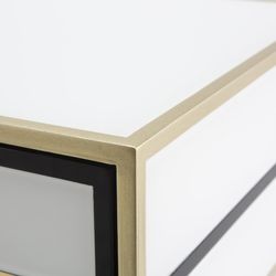 Console en verre et métal, 120x45x80cm