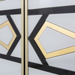 Console en verre et métal, 120x45x80cm