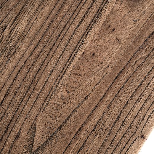 Consola de madera de olmo en marrón, 200 x 40 x 75 cm | Norvik