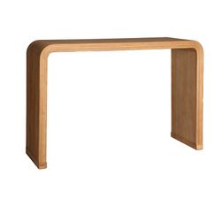 Paulownia wood console table in natural, 120 x 40 x 80 cm | Skagen