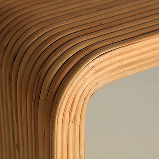 Paulownia wood console table in natural, 120 x 40 x 80 cm | Skagen