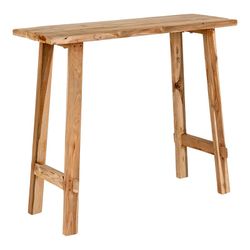Natural teak wood console, 90 x 30 x 80 cm | Girona