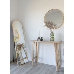 Natural teak wood console, 90 x 30 x 80 cm | Girona