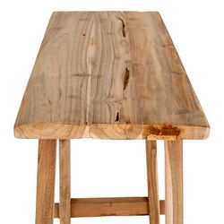 Natural teak wood console, 90 x 30 x 80 cm | Girona
