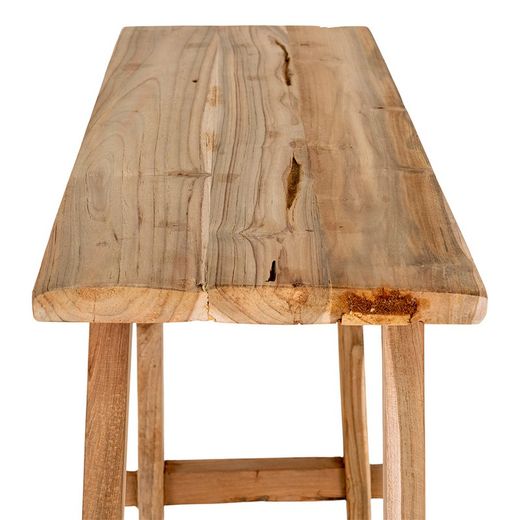 Natural teak wood console, 90 x 30 x 80 cm | Girona