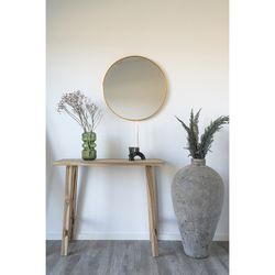 Natural teak wood console, 90 x 30 x 80 cm | Girona