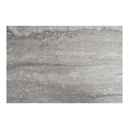 Travertine marble effect wooden console in grey, 110 x 26 x 80 cm | Vita