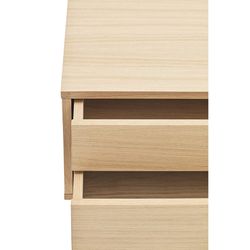 Wooden console table in oak and tile, 120 x 35 x 80 cm | Yoko