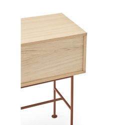 Wooden console table in oak and tile, 120 x 35 x 80 cm | Yoko