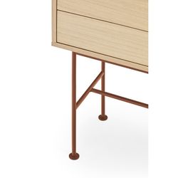 Wooden console table in oak and tile, 120 x 35 x 80 cm | Yoko